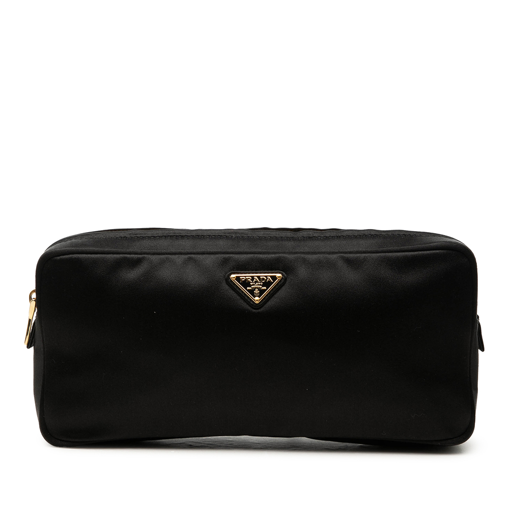 Pre-Loved Prada Satin Multi Zip Pouch